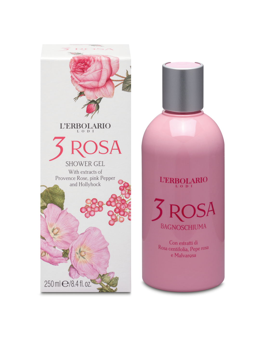 3 Rosa Gel douche