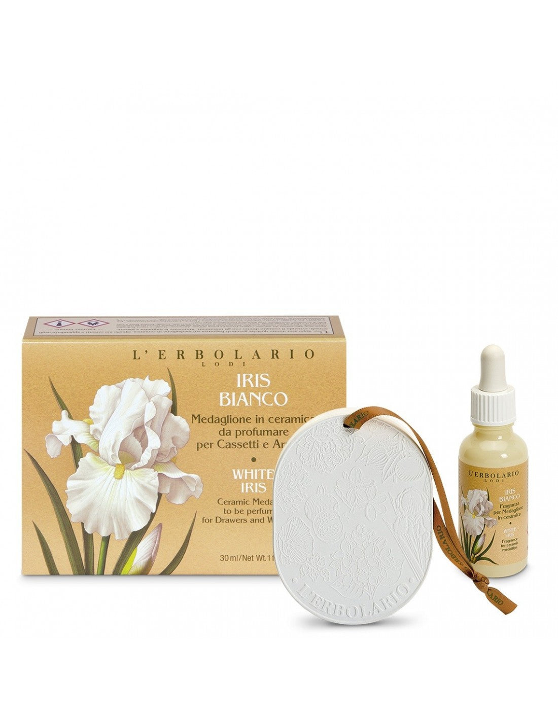 Iris Blanc senteur médaillon pour armoir